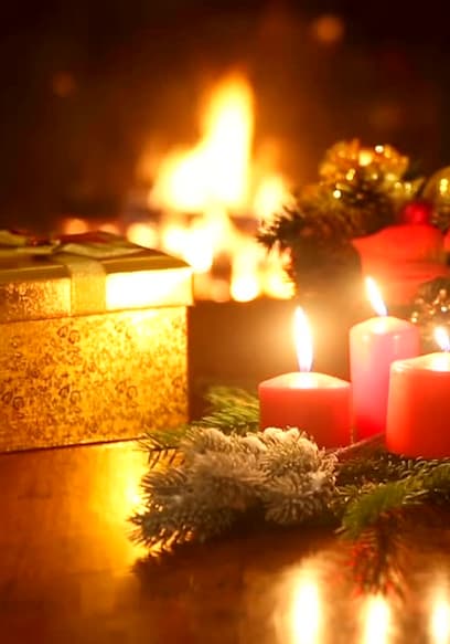 S01:E06 - Holiday Fireplace With Music & Crackling poster