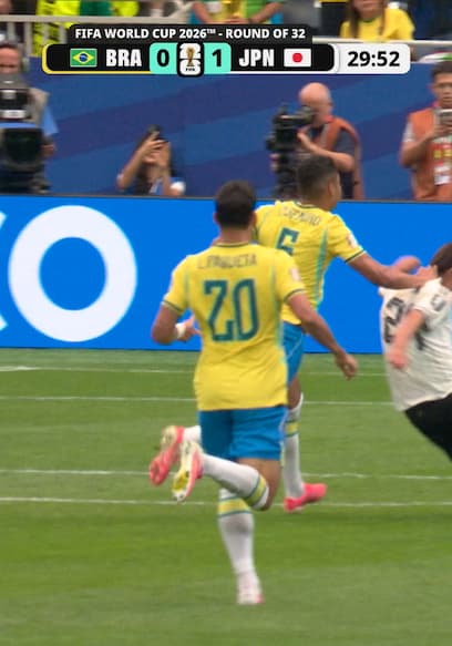 Japan's Kaishū Sano Scores Screamer From Outside the Box, Taking Lead vs. Brazil poster