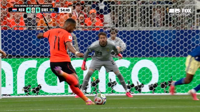 S2026:E100 - Netherlands’ Cody Gakpo scores his seconds goal for second half brace vs Sweden