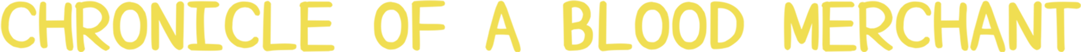 Chronicle of a Blood Merchant