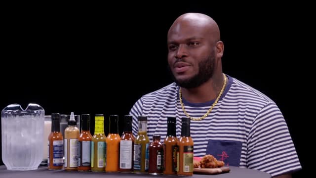 S16:E02 - Derrick Lewis Is Not Okay While Eating Spicy Wings