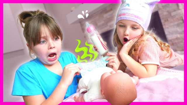 S01:E15 - Kin Tin and RoRo Turn Into a Baby! Learning How to Be Big Sisters to New Baby!