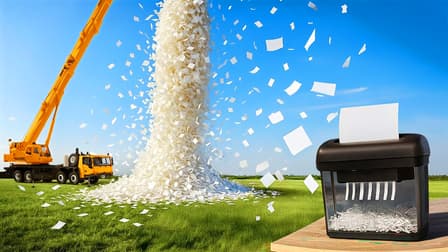 S01:E04 - IMPOSSIBLE? 100,000 Paper Sheets Drop vs. Paper Shredder