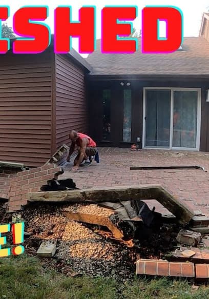 S01:E01 - Patio Got Demolished! Stamped Concrete Patio on the Way poster
