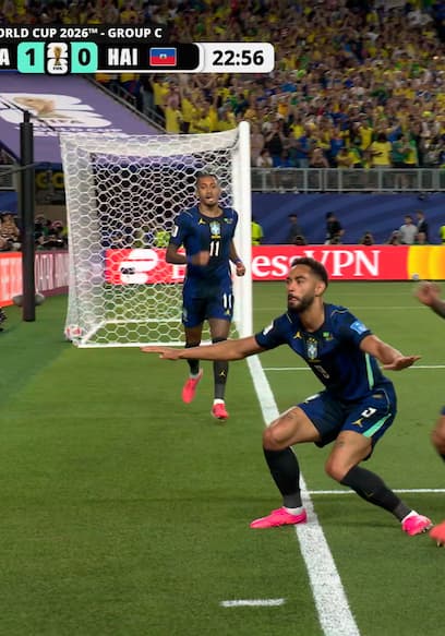 Brazil's Matheus Cunha Scores Goal Off Rebound to Take Lead vs. Haiti poster