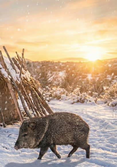 S01:E17 - Snow Storm at the Hut and Javelina Encounter poster