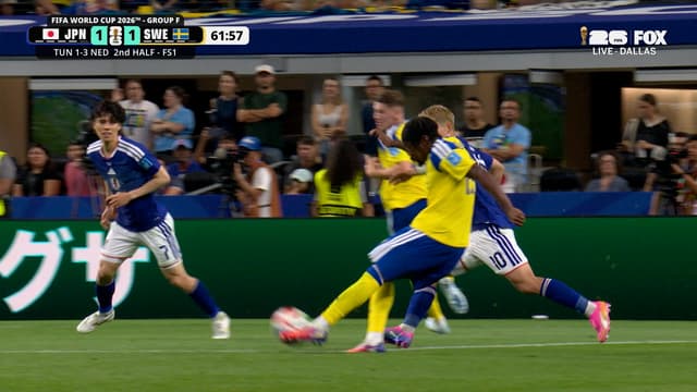 S2026:E165 - Sweden's Anthony Elanga Puts Away Long-Range Equalizer Against Japan