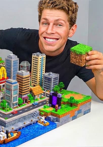 S01:E15 - I Built a Minecraft City in Real Life poster