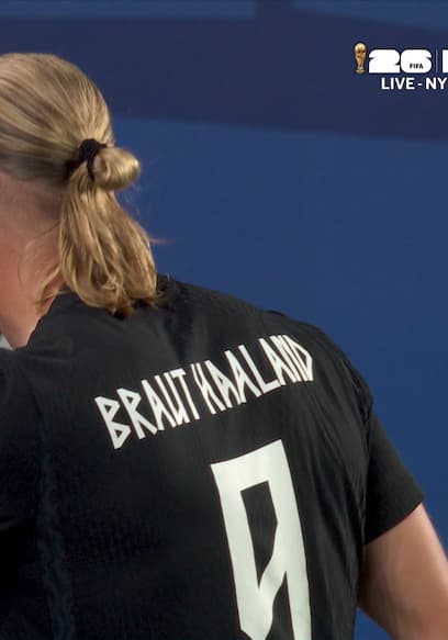 Erling Haaland Scores One-Touch Goal Off Crossbar, Extending Norway's Lead vs. Senegal poster