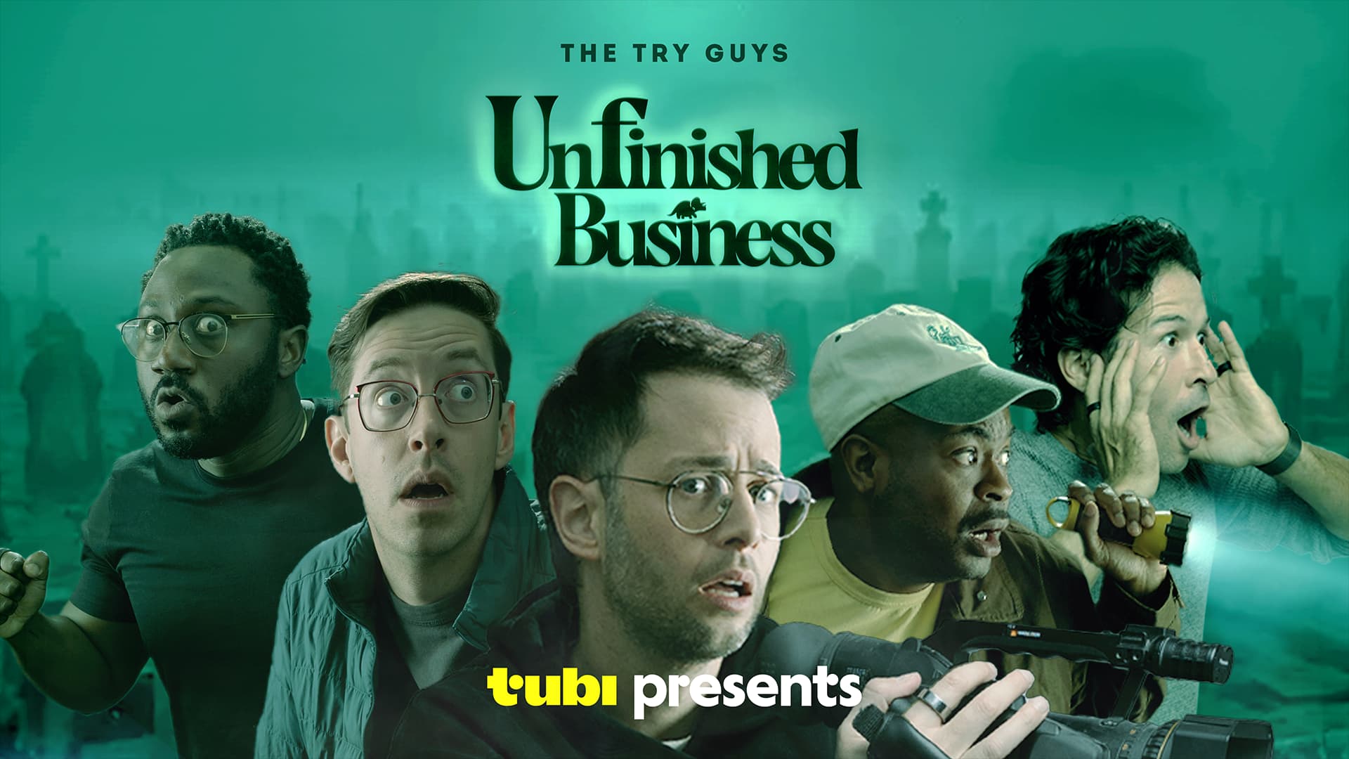 The Try Guys Go Ghost Hunting in Unfinished Business on Tubi — still 1