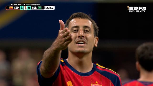 S2026:E109 - Spain's Mikel Oyarzabal nets his second goal of first half vs Saudi Arabia