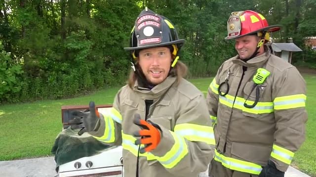 S01:E05 - Fire Safety With Firefighters / Fire Truck for Kids With Handyman Hal