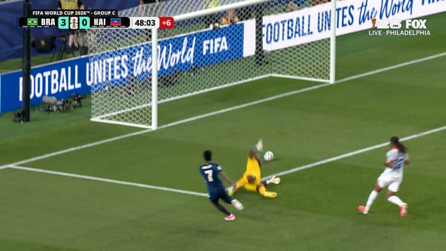 S2026:E92 - Vinícius Júnior scores Brazil's third goal of first half against Haiti