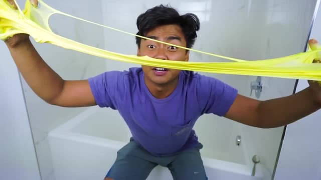 S01:E03 - Cheese Ball Bath Challenge / Fluffy Slime Bath Challenge