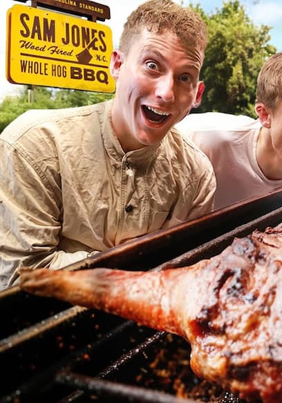 S01:E08 - Brits Try Whole Hog BBQ in North Carolina! poster