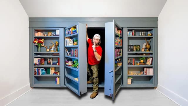 S01:E06 - Man Builds Ingenious Secret Bookcase to Hide Tiny Office