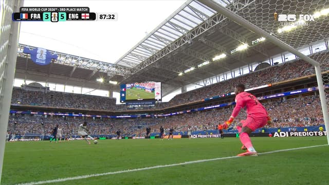 S2026:E310 - England's Bukayo Saka Converts Penalty to Complete Hat Trick vs. France
