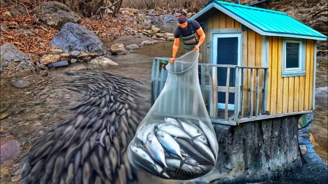 S01:E03 - I Built Cozy Shelters in Nature and Developed Different Fishing Techniques