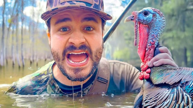 S01:E14 - I Spent 7 Days Camping & Hunting Swamp Turkey
