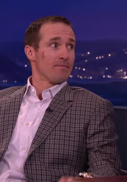 S11:E19 - Conan: Athletes - Drew Brees & George Miller (2/1/16) poster