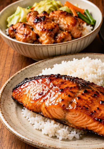 S01:E06 - Japanese Main Dish Recipes: Miso Salmon, Butadon & More poster