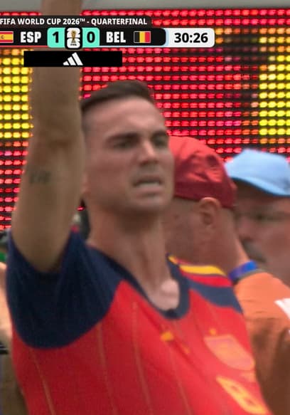 Spain’s Fabián Ruiz Scores Goal to Take Lead vs. Belgium poster