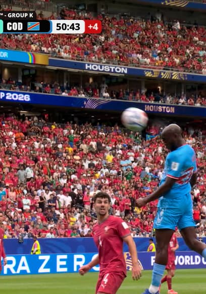 DR Congo’s Yoane Wissa Scores Brilliant Header, Making Score Level at Halftime vs. Portugal poster