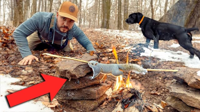 S01:E10 - Hunting & Eating a Squirrel Over a Camp Fire!