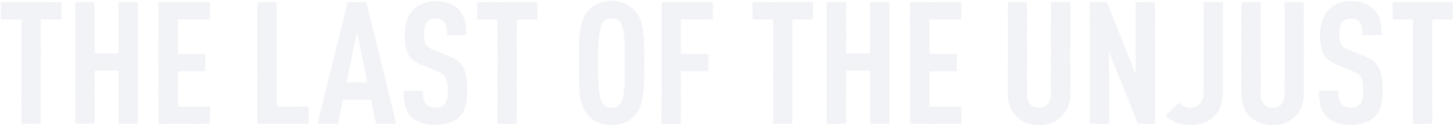 The Last of the Unjust