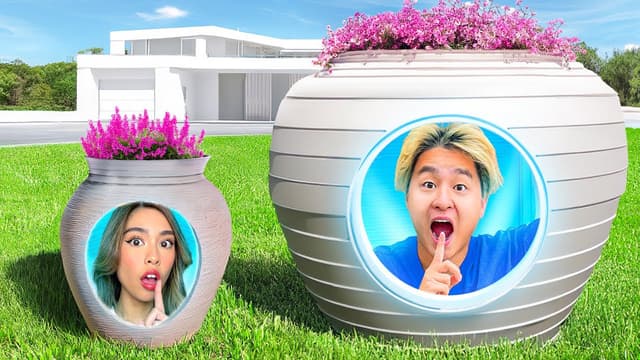 S01:E10 - Building Tiny vs. Giant Secret Rooms!