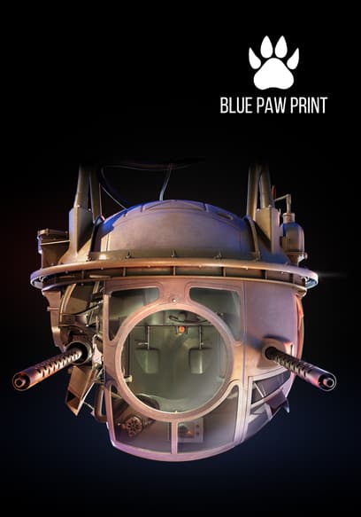Blue Paw Print poster