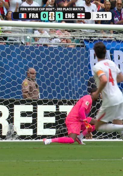 England’s Declan Rice Nets Goal to Take Lead vs. France poster
