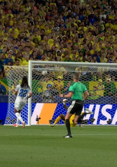 Brazil's Matheus Cunha Rips Screamer for His Second Goal of First Half, Extending Lead vs. Haiti poster