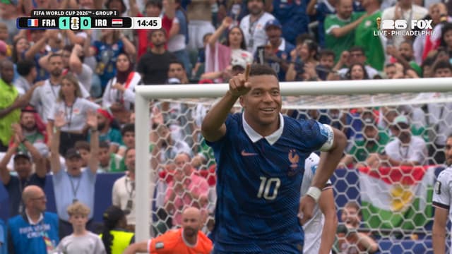 S2026:E119 - France's Kylian Mbappé scores screamer, taking early lead vs Iraq