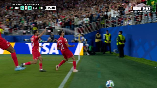 S2026:E127 - Nizar Al-Rashdan scores goal to give Jordan a lead over Algeria