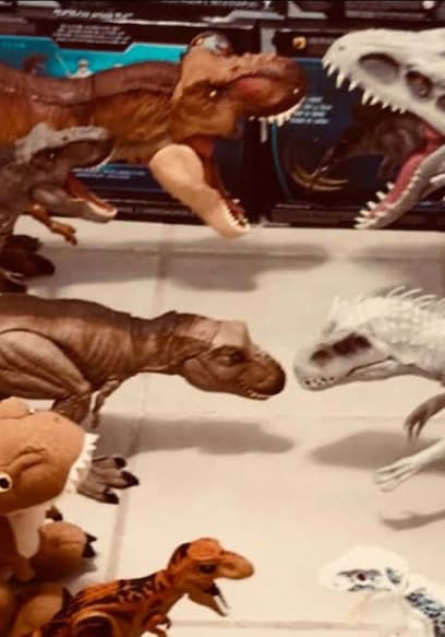 S01:E06 - T Rex vs Indominus Rex Jurassic World súper colección poster
