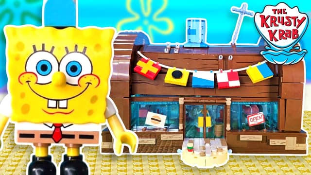 S01:E09 - Krusty Krab Lego Build and Fake Minifig Test