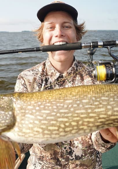 S01:E16 - Using Saltwater Tackle in Freshwater (Pike Fishing) poster