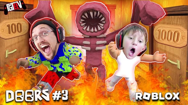 S18:E11 - Roblox DOORS 100 or 1000? Drizz Carries Me to the End! and Rainbow Friends 3 Block Challenge in REC ROOM
