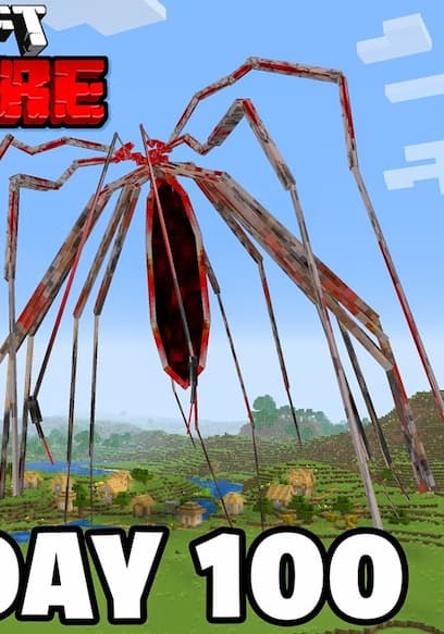 S07:E09 - Minecraft 100 Day Arachnophobia poster
