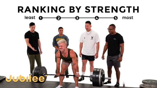 S01:E08 - 5 Men Rank Themselves by Strength | Assumptions vs Deadlift