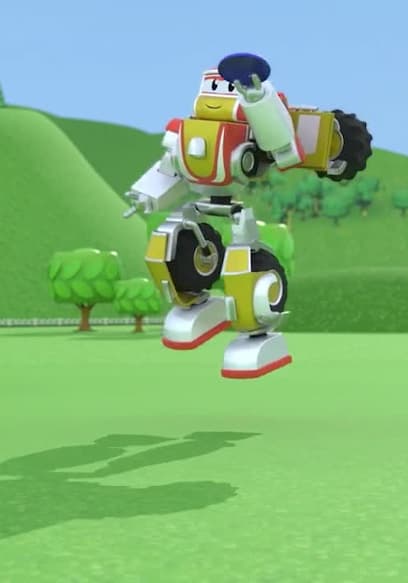 S01:E08 - Autos robot pelean con robot malvado de hielo / Rescate de vehículos para niños poster