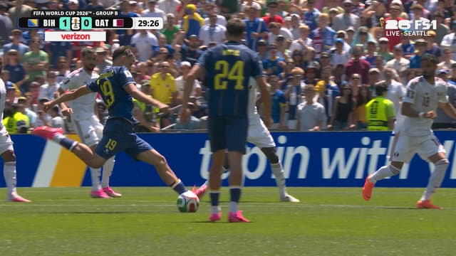S2026:E139 - Bosnia and Herzegovina’s Kerim Alajbegović scores absolute screamer, taking lead vs Qatar