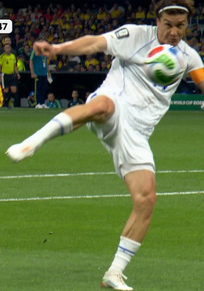Abbosbek Fayzullaev Scores Equalizer for Uzbekistan’s First-Ever Goal poster