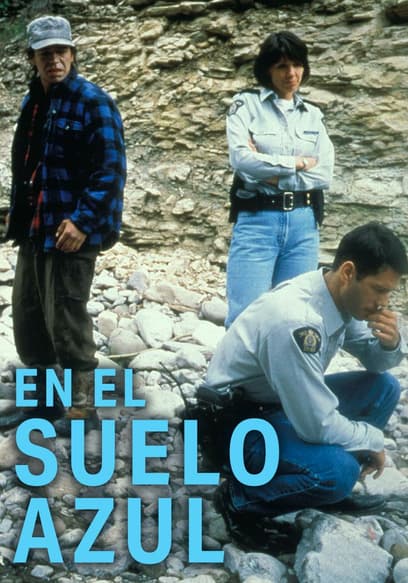 En el suelo azul (Doblado) poster