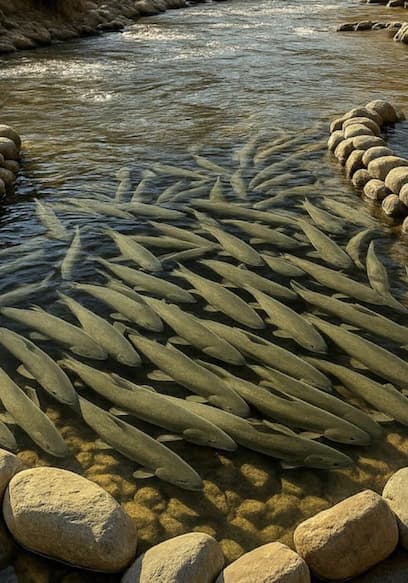 S01:E02 - Incredible Fishing Technique Using Stones in the Stream poster
