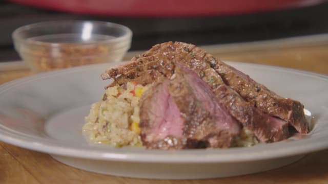 S01:E06 - Cajun Steak Diane With Foie Gras Dirty Rice