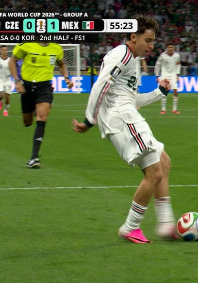 Mateo Chávez Slots It Past the Keeper to Put Mexico in Front of Czechia poster