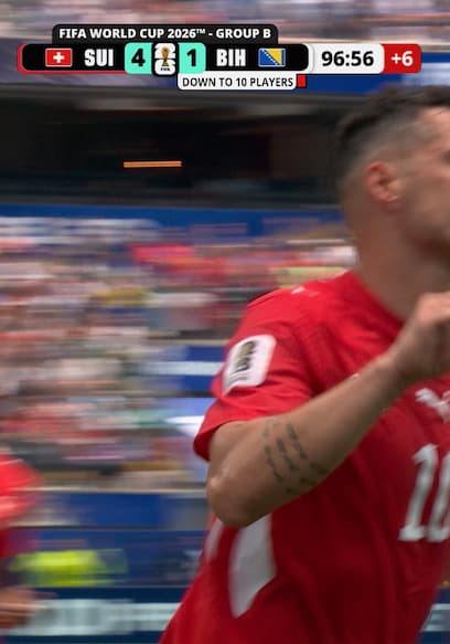Switzerland’s Granit Xhaka Converts Penalty Kick in Stoppage Time vs. Bosnia and Herzegovina poster