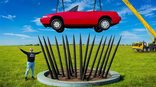 S01:E09 - Car vs. Giant Spike Trap From 150ft
